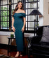 Bodycon Deep Neck Sleeve Detailed Dress